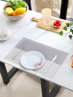 OBSESSIONS - Heat Resistant Table Placemats Silver (Pack of 6)