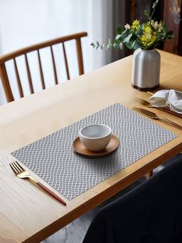 OBSESSIONS - Heat Resistant Table Placemats Grey (Pack of 6)