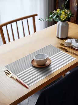 OBSESSIONS - Heat Resistant Table Placemats Grey (Pack of 6)