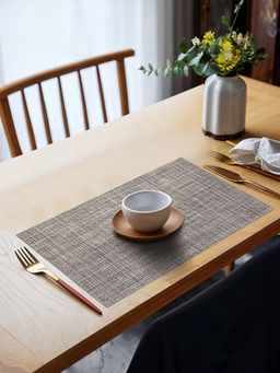 OBSESSIONS - Heat Resistant Table Placemats Grey (Pack of 6)