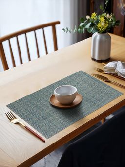 OBSESSIONS - Heat Resistant Table Placemats Blue (Pack of 6)