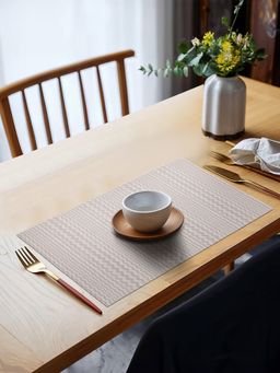 OBSESSIONS - Heat Resistant Table Placemats Beige (Pack of 6)