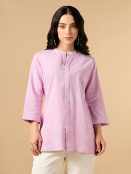 COTTONS DAILY - Classic Linen Lavender Kurti