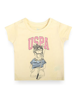 U.S. POLO ASSN. - Girls Graphic Print Cotton T-Shirt