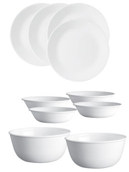 Corelle - Livingware 10 Pc Basic / Mini / Starter Dining Set - Winter Frost White