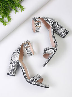 Bruno Manetti - Womens Sandal Heels Buckle Square Toe Off White