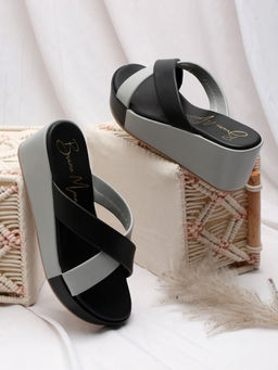 Bruno Manetti - Womens Wedges Slip On Round Toe Black