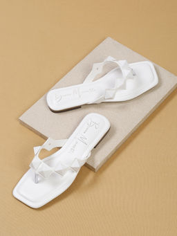 Bruno Manetti - Womens Flats Slip On Square Toe White