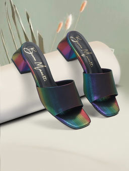 Bruno Manetti - Womens Wedges Slip On Square Toe Multi-Color