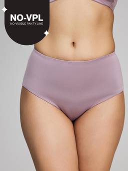 Nykd by Nykaa - High-Waist Shaping Mesh Full Brief Panty, Elderberry - NYP207