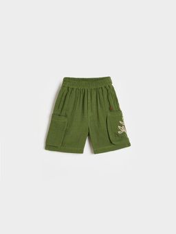 Blue Giraffe - Boys Olive Green Shorts