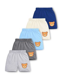 Trampoline - Boys Cotton Blend Multi-Color Printed Shorts (Pack Of 5)