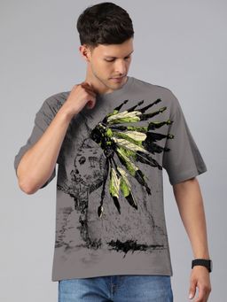 Huetrap - Mens Round Neck Over Sized Castle Rock T-Shirt