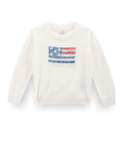 U.S. POLO ASSN. - White Girls Flip Sequin Sweater