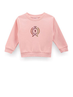 U.S. POLO ASSN. - Pink Girls Graphic Print Sweatshirt