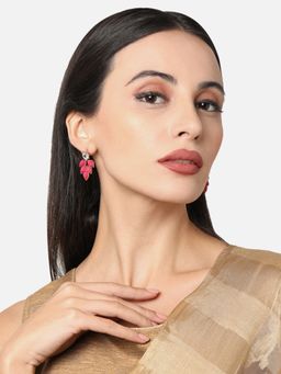 Kalakrith Milano - Women Pink Tear Drop Shape Short Earrings