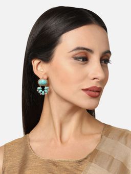 Kalakrith Milano - Women Turquoise Short Drop Resin Earrings