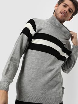 Campus Sutra - Men Stylish Striped Casual Sweaters