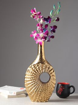De Maison Decor - Seashell Serenity Vase Gold