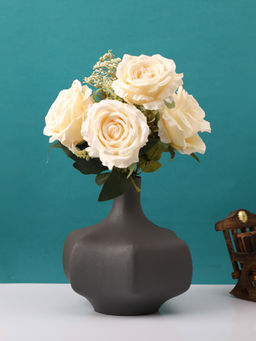 De Maison Decor - Verdant Metal Grey Texture Vase