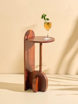 Brick Brown - Monar Wooden Drink Table