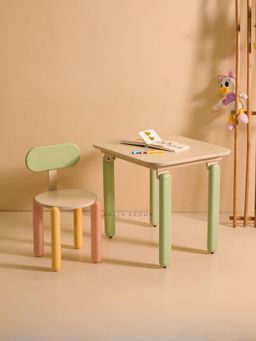 Brick Brown - Brick Multi-Color Bubblegum Desk with Chair