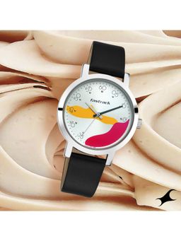 Fastrack - Silver Leather Watch-6222SL01