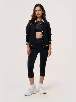 TERRA LUNA - Naomi Khadi Black Bomber Jacket
