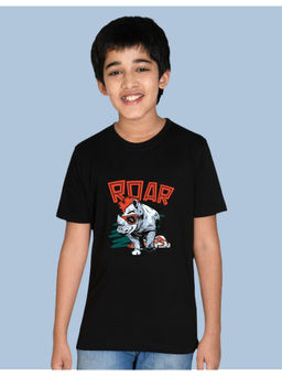 Nusyl - Boys Black Roar Printed T-Shirt