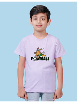 Nusyl - Boys Lavender Football Printed T-Shirt