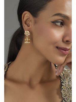 KARISA DESIGNS - White Chandrika Moissanite Jhumkas