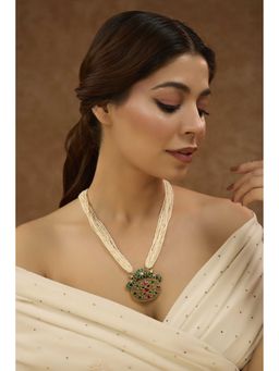 KARISA DESIGNS - Green Peri Peacock Necklace