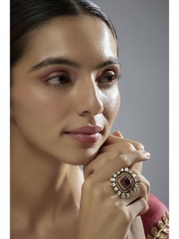 KARISA DESIGNS - Purple Shiraaz Moissanite Ruby Ring