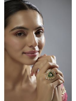 KARISA DESIGNS - Almora Moissanite Green Ring