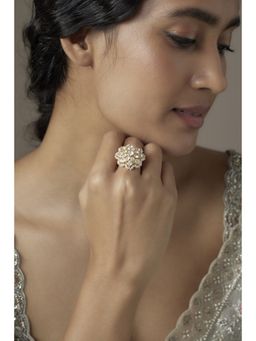 KARISA DESIGNS - White Floral Moissanite Ring