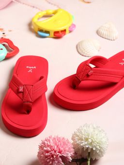 Yoho - Bubbles Red Slippers for Kids Lightweight & Comfortable