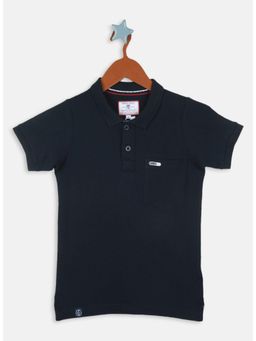 Monte Carlo - Boys Regular Fit Half Sleeve Collar Polo T-shirt - Navy Blue