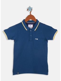 Monte Carlo - Boys Regular Fit Half Sleeve Collar Polo T-shirt - Blue