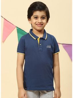 Monte Carlo - Boys Regular Fit Half Sleeve Collar Polo T-shirt - Blue