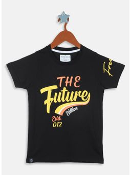 Monte Carlo - Boys Regular Fit Half Sleeve Round Neck T-shirt - Black