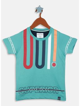 Monte Carlo - Boys Regular Fit Half Sleeve Round Neck T-shirt - Green