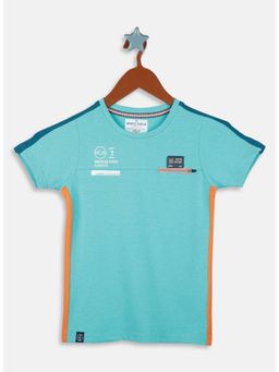 Monte Carlo - Boys Regular Fit Half Sleeve Round Neck T-shirt - Blue
