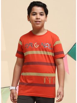 Monte Carlo - Boys Regular Fit Half Sleeve Round Neck T-shirt - Red