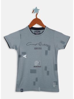Monte Carlo - Boys Regular Fit Half Sleeve Round Neck T-shirt - Grey