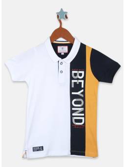 Monte Carlo - Boys Regular Fit Half Sleeve Collar Polo T-shirt - White