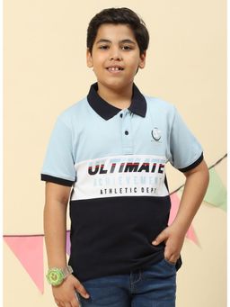 Monte Carlo - Boys Regular Fit Half Sleeve Collar Polo T-shirt - Blue
