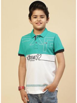 Monte Carlo - Boys Regular Fit Half Sleeve Collar Polo T-shirt - Green