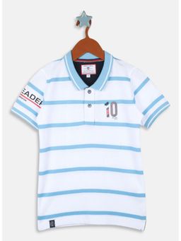 Monte Carlo - Boys Regular Fit Half Sleeve Collar Polo T-shirt - White