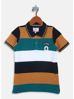 Monte Carlo - Boys Regular Fit Half Sleeve Collar Polo T-shirt - Multi-Color