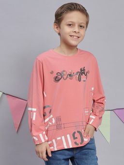 Monte Carlo - Boys Regular Fit Full Sleeve Round Neck T-shirt - Pink